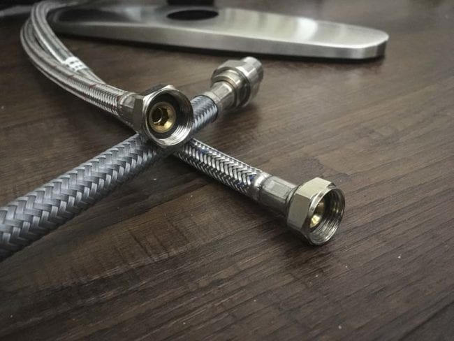 Franke Bern faucet braided supply lines