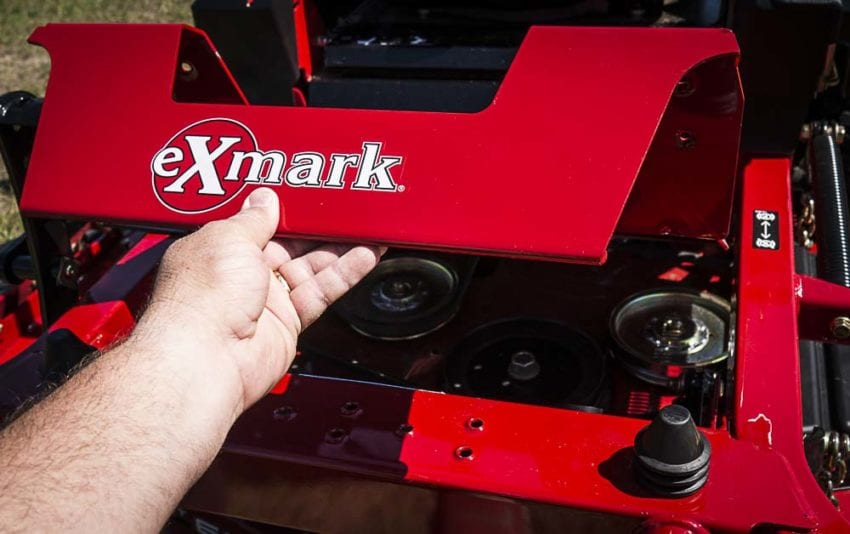 Exmark Radius No-Tool Deck Removal