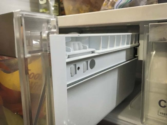 Bosch French door refridgerator metal drawer slides