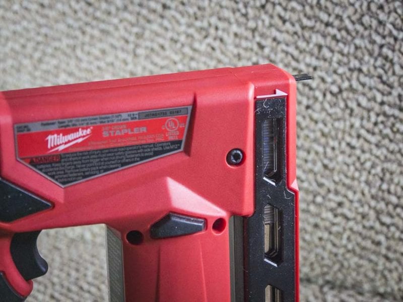 Milwaukee M12 Crown Stapler arrow