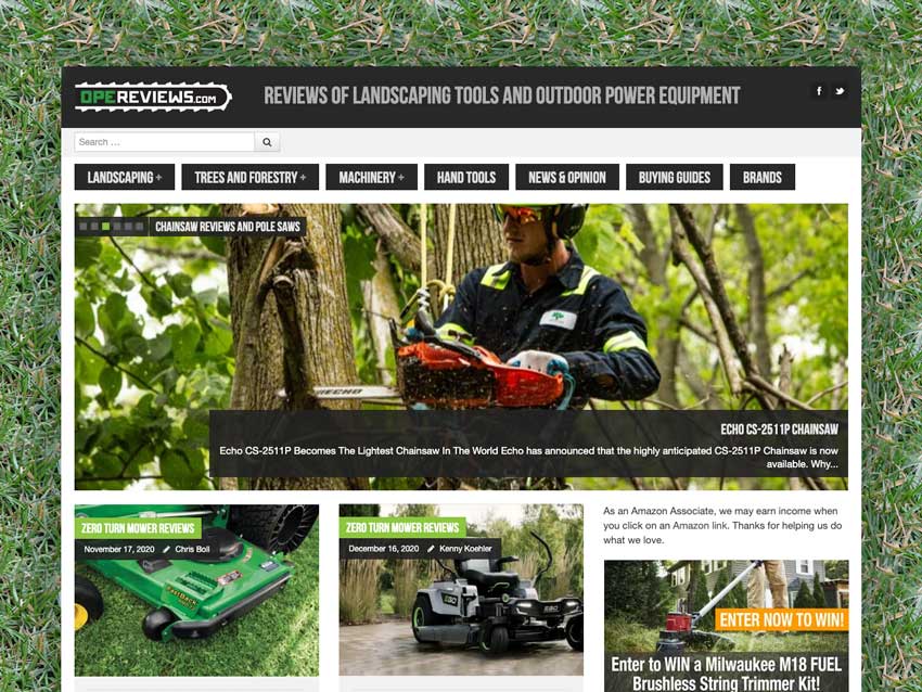 OPE Reviews outdoor power equipment
