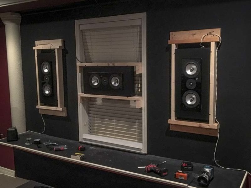 how to build a home theater speakers screen