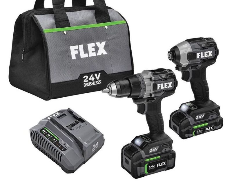 FLEX FXM204-2B 24V Drill Impact Driver Kit