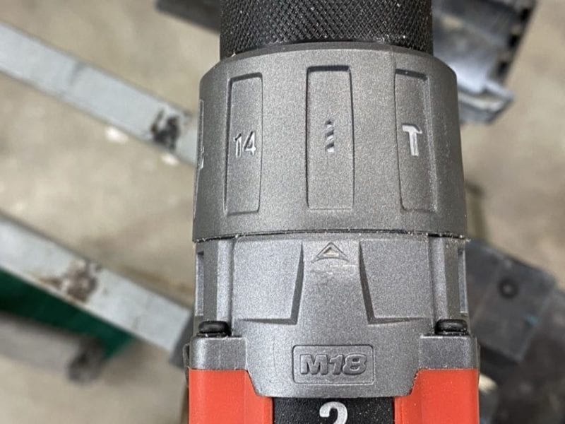 hammer drill clutch settings