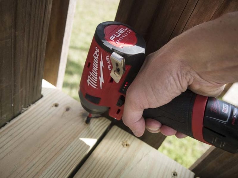Milwaukee 2553-20 impact driver in use