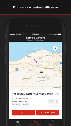 Ridgid Link app location tracking