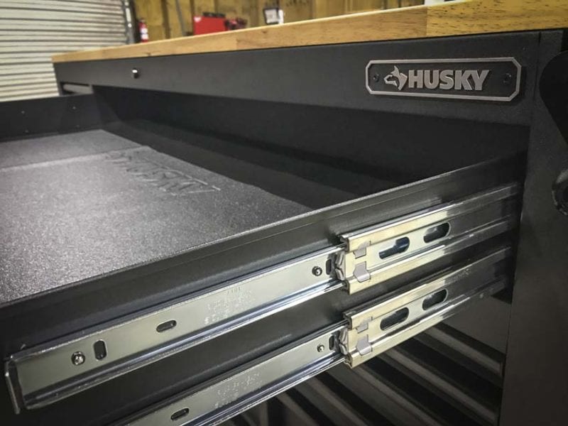 Husky Mobile Workbench drawer slides