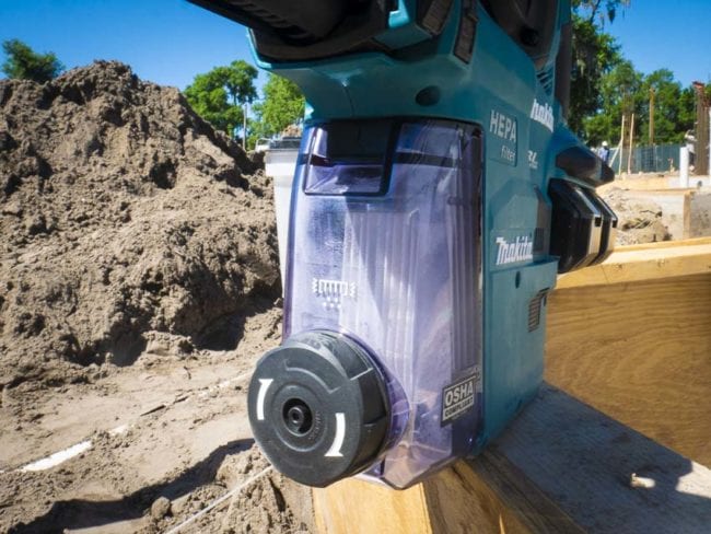 Makita HRH10PTW dust collection