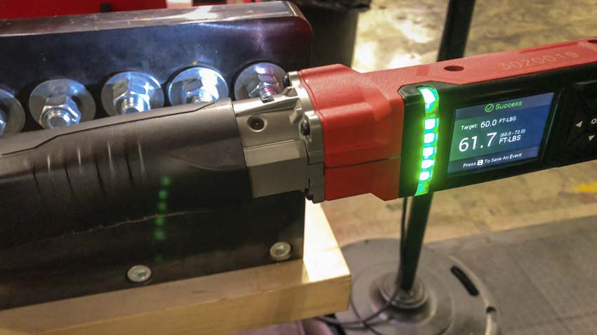 Milwaukee M12 Digital Torque Wrench green LEDs