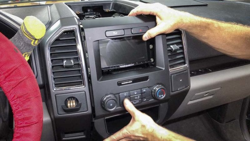 installing final Ford F-150 dash kit