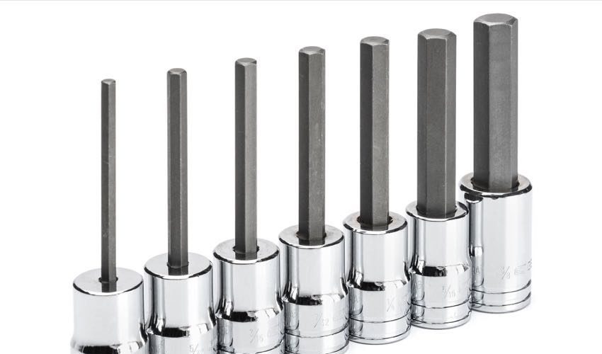 Gearwrench mid-length hex bit sockets