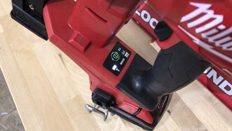 Milwaukee Narrow Crown Stapler controls