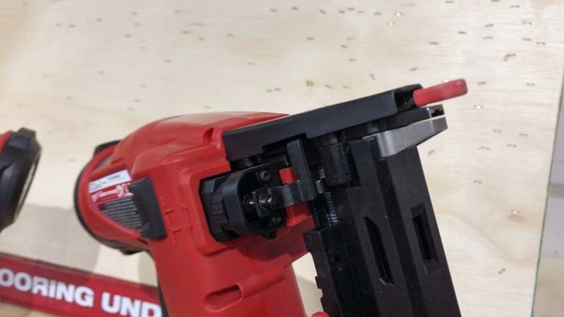 Milwaukee Narrow Crown Stapler depth adjust