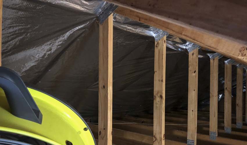 installing radiant heat barrier attic reach barrier