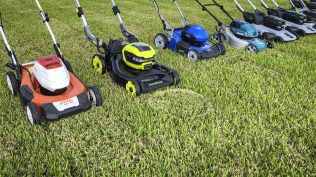 best battery-powered lawn mower grass rings