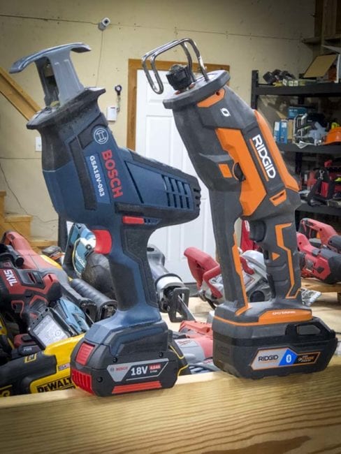 Bosch Vs Ridgid Compact Reciprocating Saw Thursday Throwdown - Size Profile