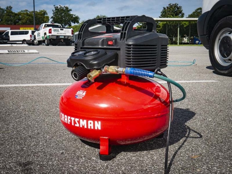 Craftsman 6-Gallon Air Compressor angled