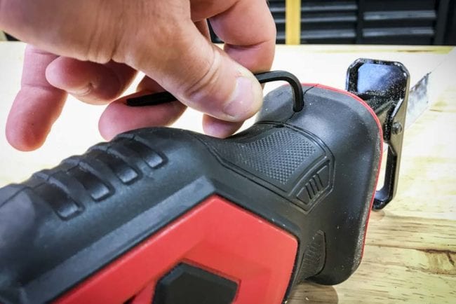 Skil 20V Compact Reciprocating Saw Shoe Adjustment