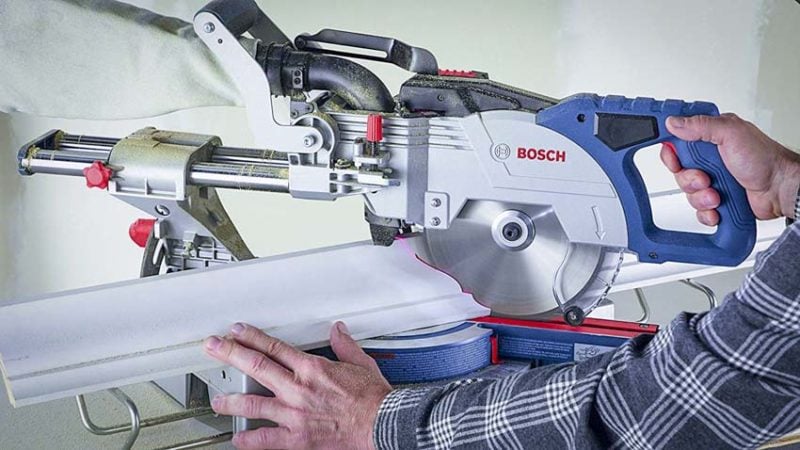 The Best Compact Miter Saws of 2023 5 Bosch 18V Cordless 8-1/2 Miter Saw | GCM18V-08N