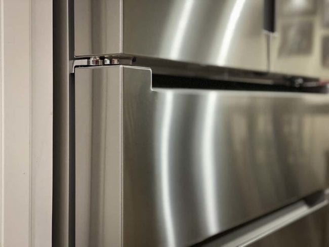 Bosch 800 Series refrigerator recessed hinges