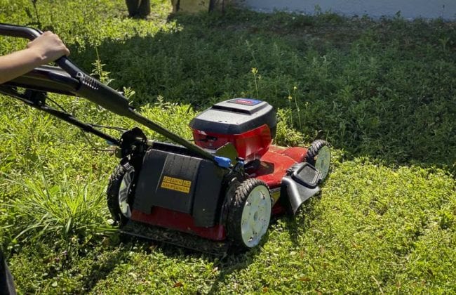 Toro 60V lawnmower thick grass