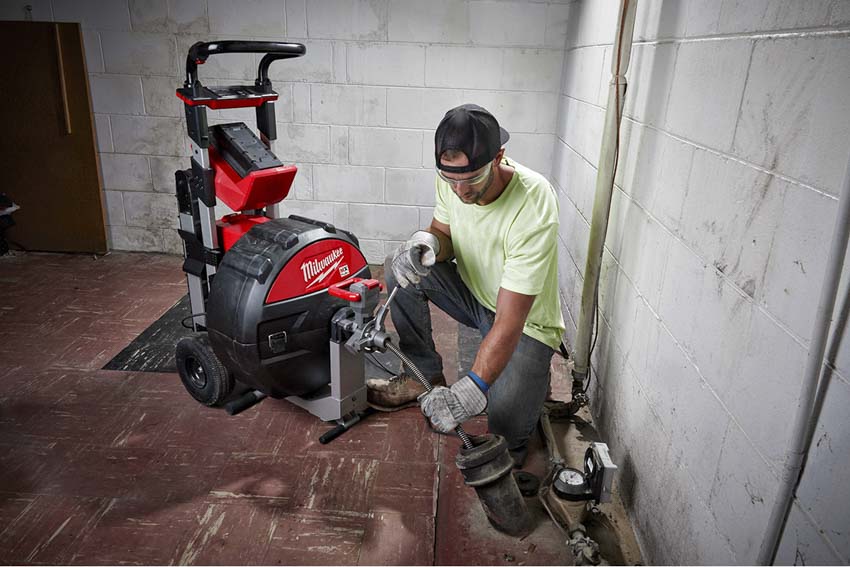 Cordless Drain Clearing Tools - Milwaukee MX Fuel Cordless Sewer Drum Machine