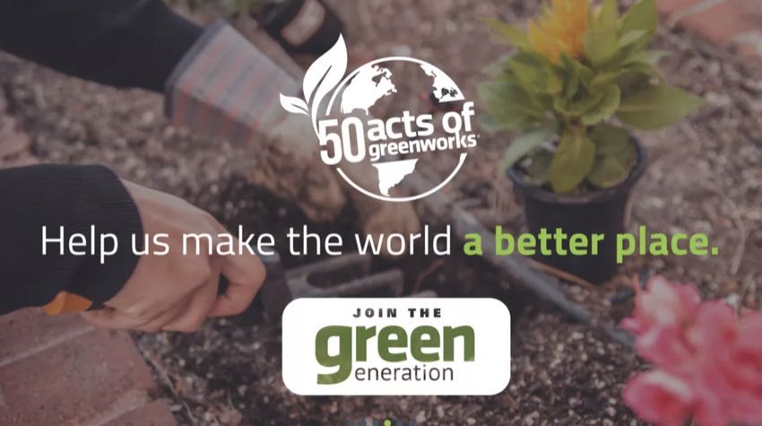 Greenworks 50 Acts of Green Earth Day Challenge