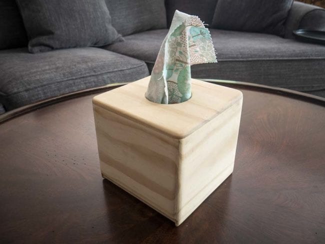 wooden tissue scarf box dispenser project