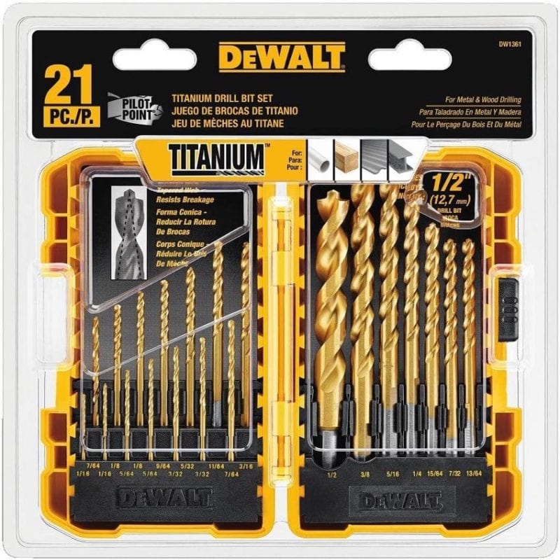 best DeWalt drill bits titanium kit