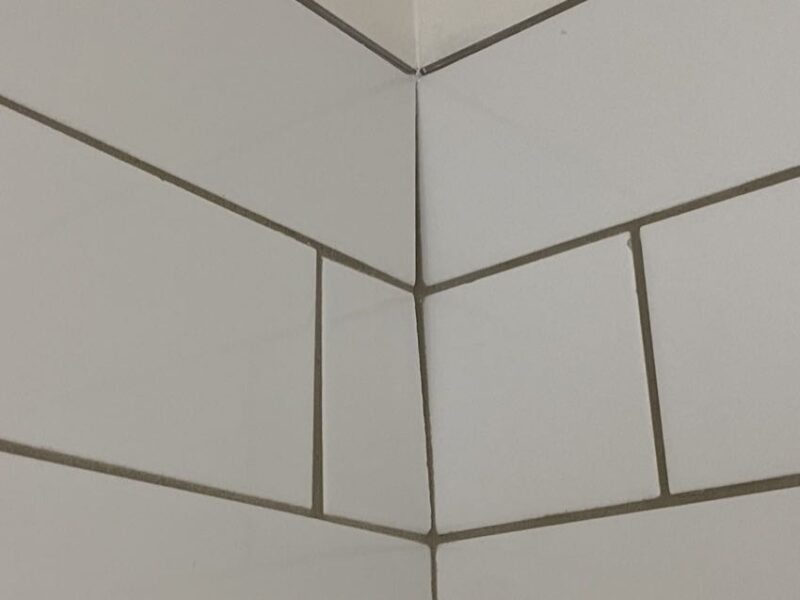 worst tile job ever curved edge lines
