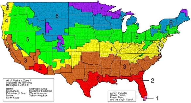 Energy Star insulation map R-values