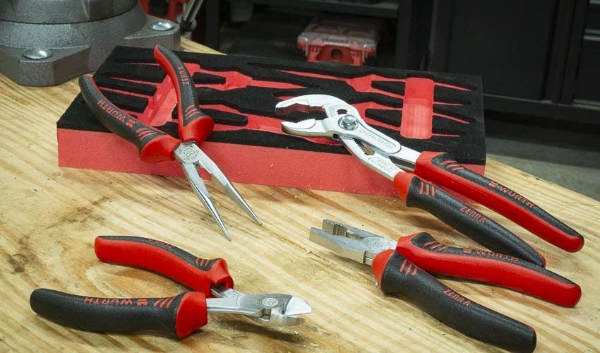 Wurth Zebra 4-Piece Pliers and Cutters Set