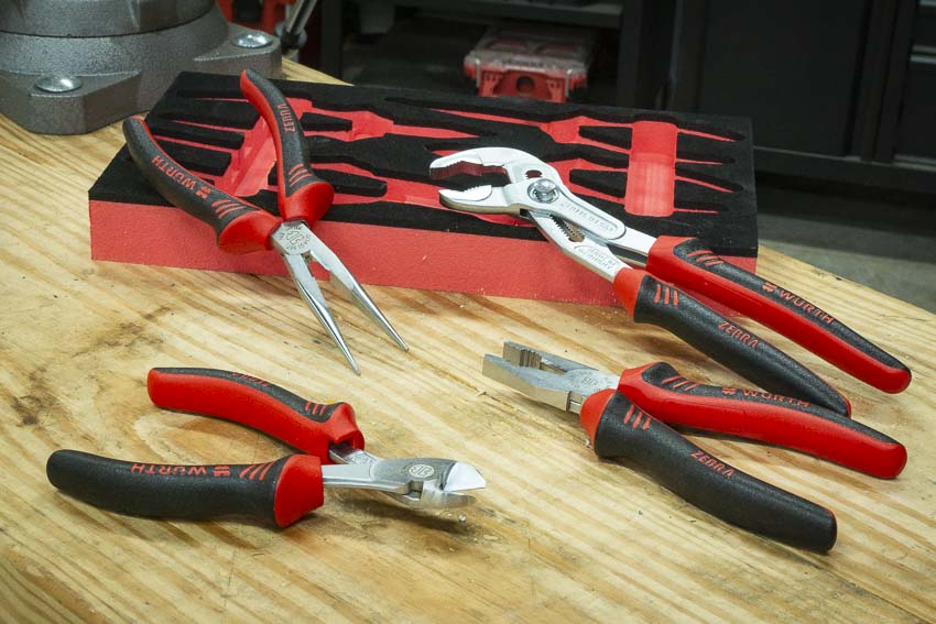 Wurth Zebra 4-Piece Pliers and Cutters Set