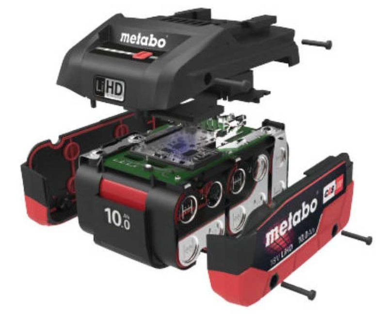 Metabo 10Ah LiHD Battery exploded view