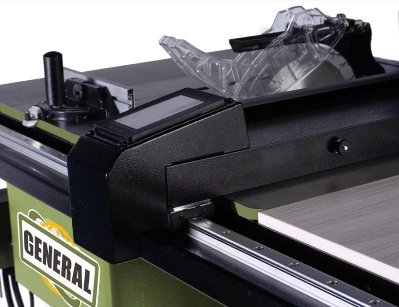 General SMART Automated Table Saw LCD screen
