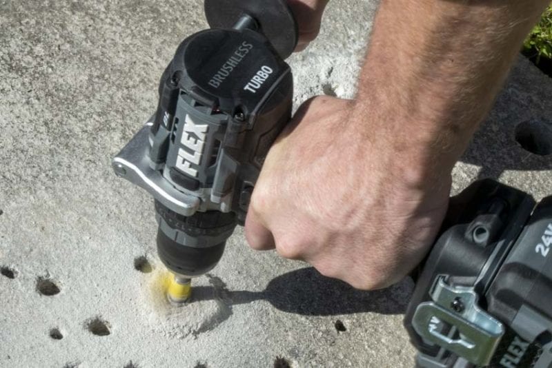 FLEX hammer drill in concrete.