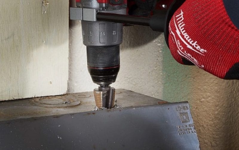 Milwaukee Carbide Step Bits In action