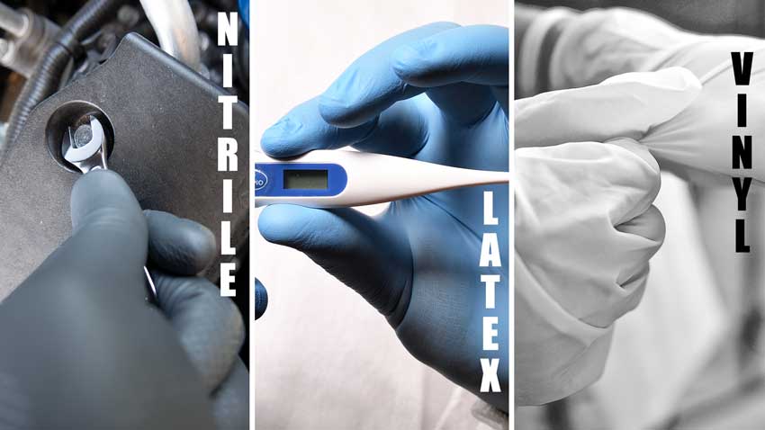 difference between nitrile vs latex gloves