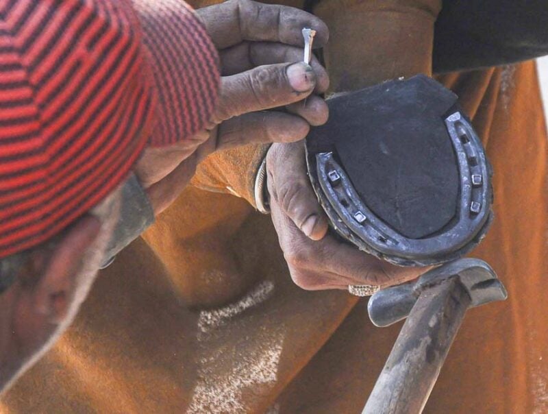 Farriers turning hammer