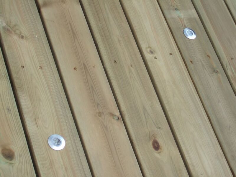 pressure-treated decking boards