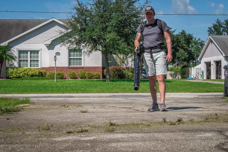 Greenworks X-Range backpack blower blow force