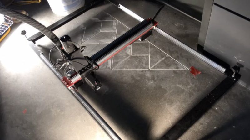 concrete CNC machine tiling patterns in the floor