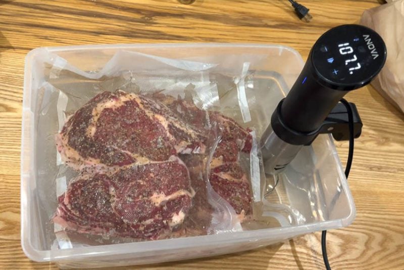 GrillBlazer GrillGun Bewertung 3 Sous-Vide-Rib-Eye-Steak