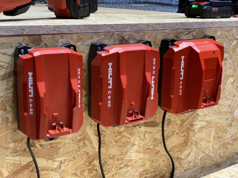 Hilti 22V lithium-ion battery chargers