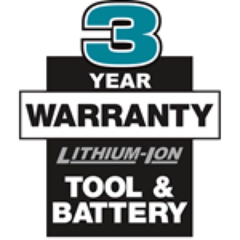 Makita 3-year cordless power tool warranty