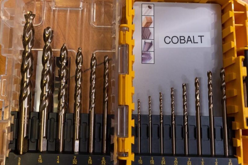 how to drill through metal using DeWalt cobalt bits