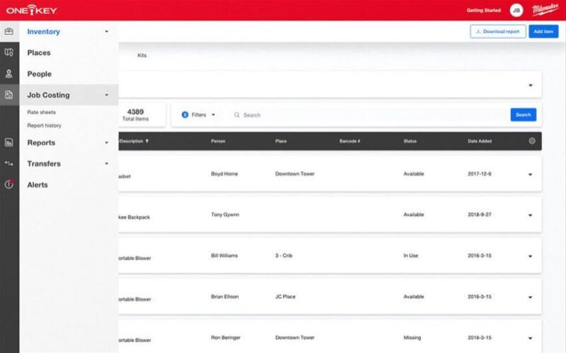 Milwaukee One-Key job costing