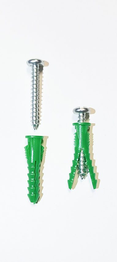 Plastic anchors are typically not sufficient for anchoring into concrete
