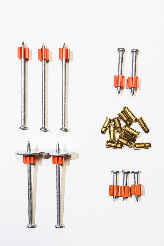 Powder-actuated fasteners and .22 caliber cartridges