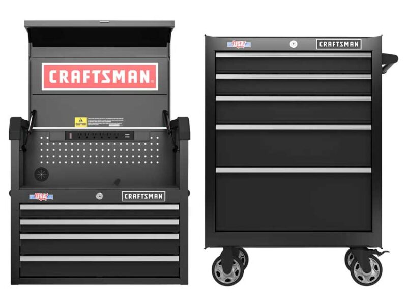 Craftsman S2000 26-in Black Open Till Tool Storage
